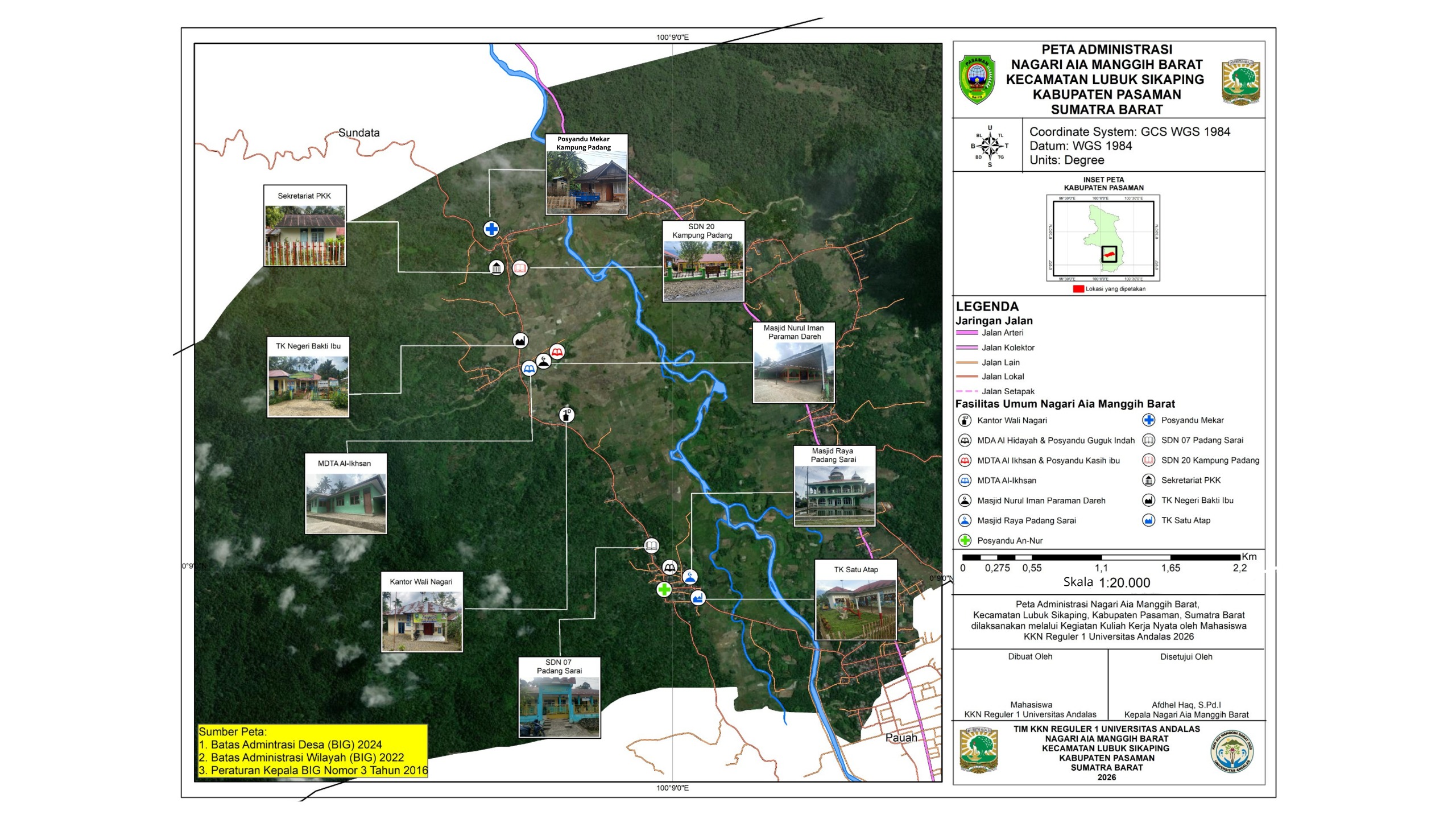 Peta Administrasi Nagari Aia Manggih Barat