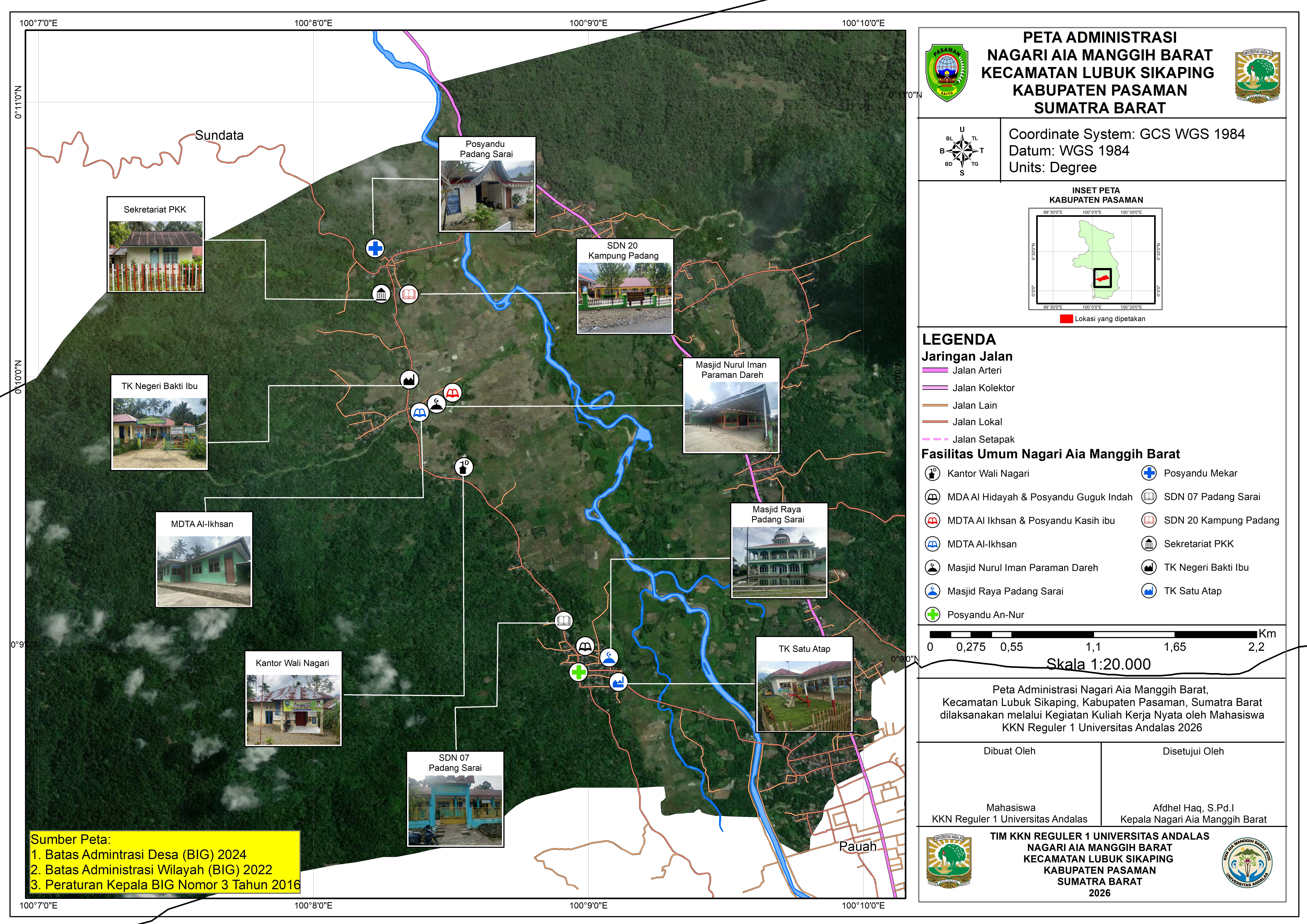 Peta Administrasi Nagari Aia Manggih Barat